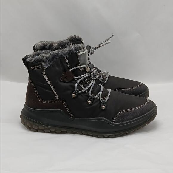 Josef Seibel Romika Winter Hiking Boots Women’s 37 US 6.5 Black Waterproof Fur - Picture 1 of 12